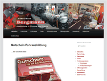 Tablet Screenshot of fahrschule-bergmann.de